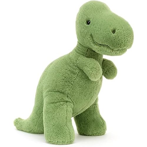 Jellycat Fossilly T-Rex Dinosaur Stuffed Animal, Medium 11 inches - Dinosaur Plush Toy - Classic Children's Gift