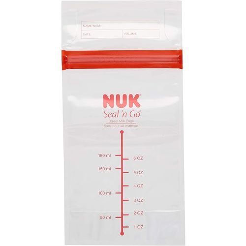 NUK Simply Natural Seal n' Go Breast Milk Bags, 50CT