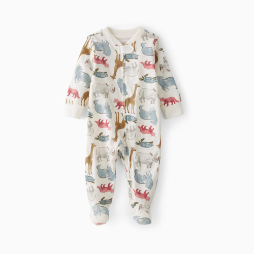 Carter's Little Planet Organic Cotton Sleep & Play Pajamas - Wildlife Print, 0-3 M