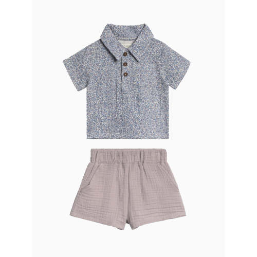Organic 2 Piece Boys Muslin Outfit Set
