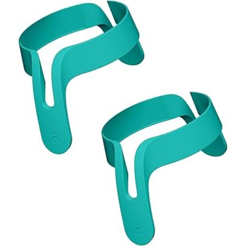 Nanobebe Flexy Bottle Handles, Easy-Grip Ergonomic Handles, Transitional Sippy Cup Handles 2-Pack, Teal