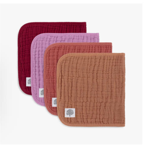 Rose Set - Muslin Burp Cloths (4 Pack)