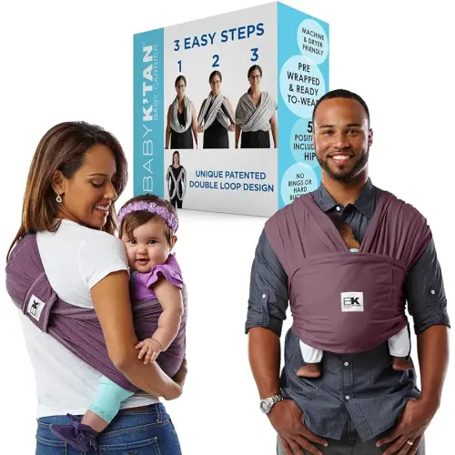 Original Baby K'tan Baby Carrier: #1 Easy Pre-Wrapped, Soft, Slip-On, No Rings, No Buckles | 5 in 1 Baby Sling Gift | The Best Hands Free Infant Wrap For Newborn to Toddler up to 35lb (See Size Chart)