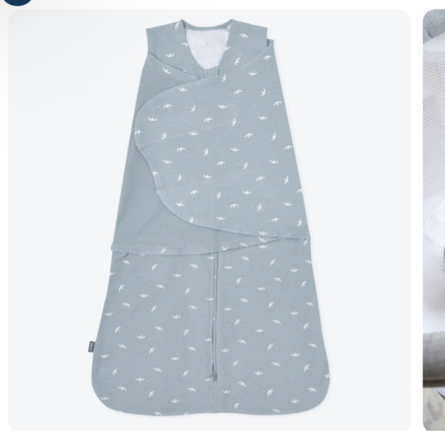 Blue Bird Print Cotton Swaddle Newborn | HALO