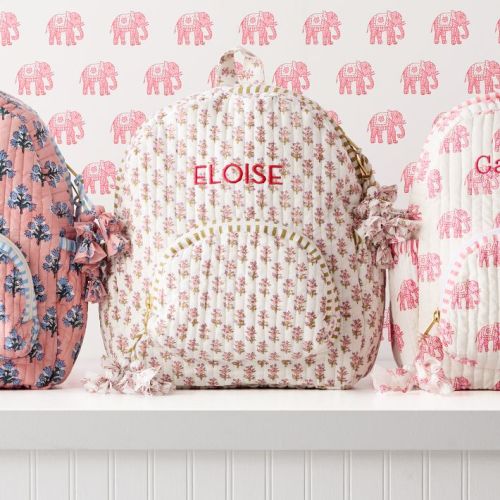 Block Print Quilted Backpack