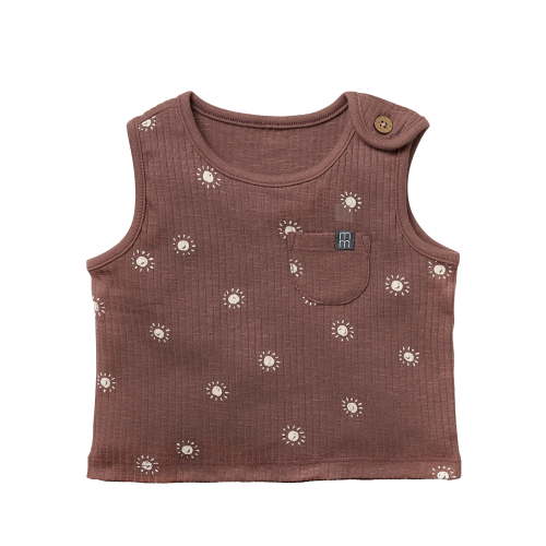 Modern Moments by Gerber Baby Neutral Organic Tank Top With Pocket, Sizes 0/3 Months - 24 Months