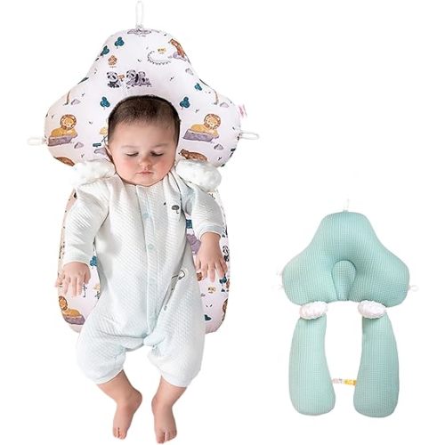 Wedge Pillow for Newborns,Adjustable 45 Degrees to Provide Front and Rear Support,Daily use,it Provides a Comfortable Sleeping Experience and is Suitable for Travel (B)