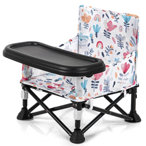 Baby Beach Chair,Beach Chair for Babies Booster Seat for Kitchen Chair,Baby Camping Chair with Tray,Indoor/Outdoor Use