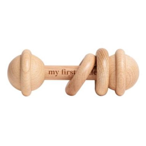 Pearhead Baby's First Rattle - Natural Wood