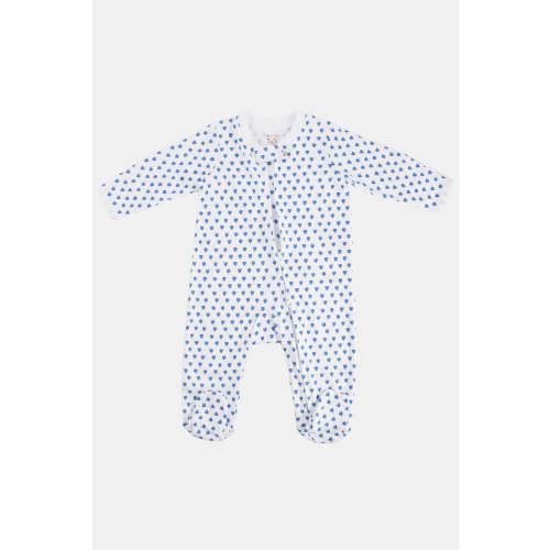 Infant Hearts Zipper Footie