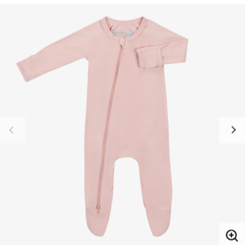 Pink Pale Mauve Footie with 2 Way Zipper – Bestaroo