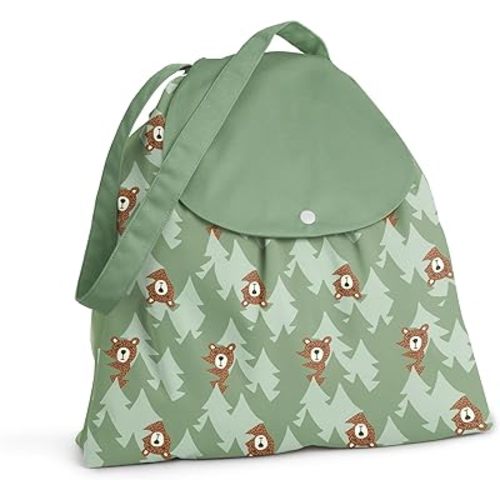 Esembly Wet Day Bag, Wet Dry Bag for Cloth Diapers - Waterproof, Reusable and Washable - Multipurpose Diaper, Pool, Beach, Gym and Travel Bag with Two Compartments - One Size, Peek-a-Bear