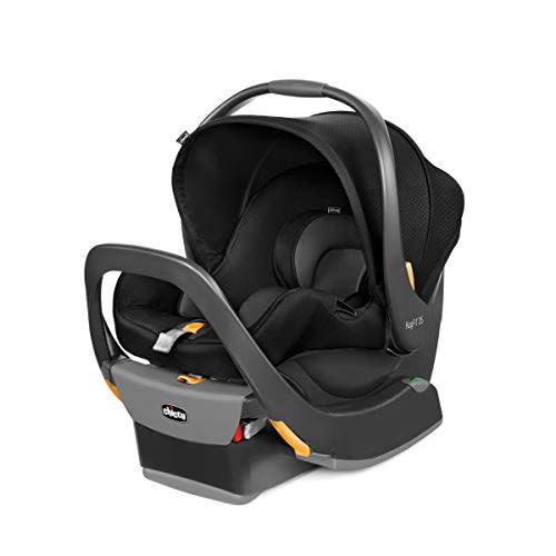 Chicco KeyFit 35 Infant Car Seat and Base, Rear-Facing Seat for Infants 4-35 lbs, Includes Infant Head and Body Support, Compatible with Chicco Strollers, Baby Travel Gear | Element/Black