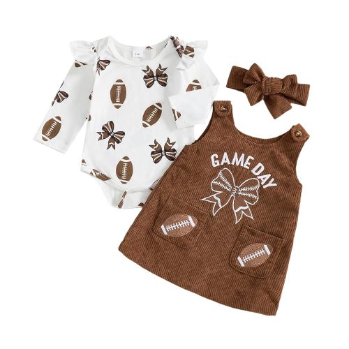 Adobabirl My First Halloween Baby Girl Outfit Pumpkin Ruffle Long Sleeve Romper Overall Dress Headband Cute Fall Clothes