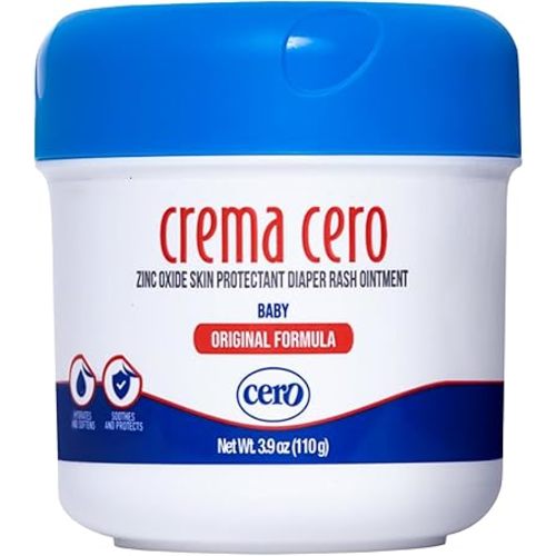 Crema Cero Diaper Rash Cream for Baby With Zinc Oxide – High-Strength Diaper Cream for Quick Relief and Protection – Hydrating and Soothing Baby Balm – 3.9oz