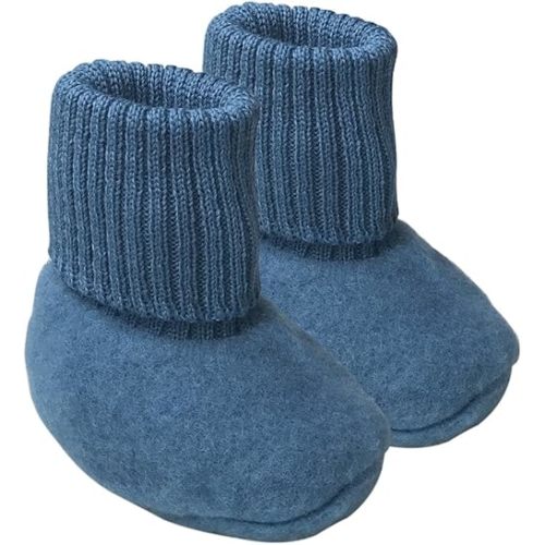 Merino Wool Fleece Baby Socks: Newborn Infant Organic Thermal Booties, 0-12 months
