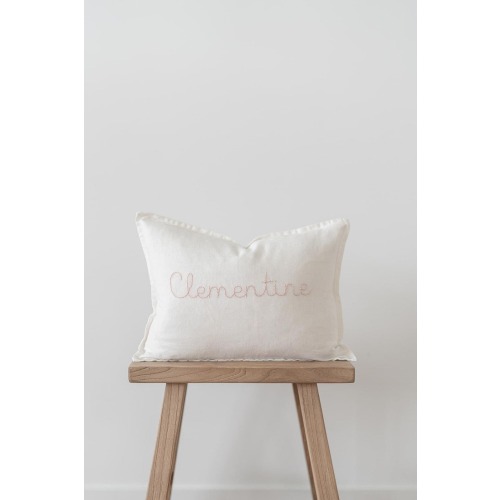 Hand-Embroidered Nursery Pillow