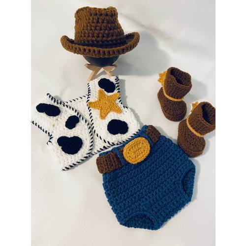 Woody Toy Story inspired baby costume. Baby shower gift , Woody costume, newborn photo shoot. Fast shipping!