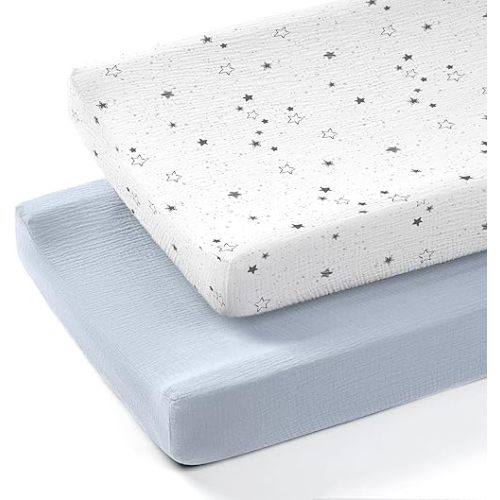 Termichy Muslin Changing Pad Covers: Baby Diaper Changing Table Covers - Changing Pad Sheets for Boys Girls