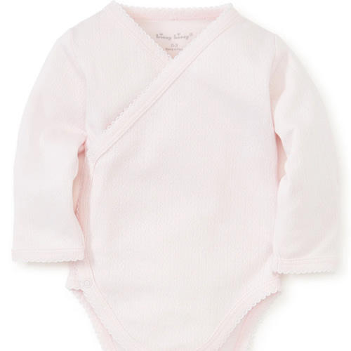 Pink Pointelle Long Sleeve Bodysuit, 0-3