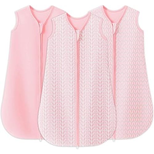 SWEET DOLPHIN® | 100% Cotton 2-Way Zipper Sleep Sack | 3 Pack