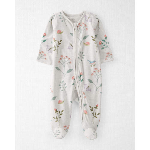 Baby Organic Cotton Sleep & Play Pajamas
- NB - Style,Damask Floral Print