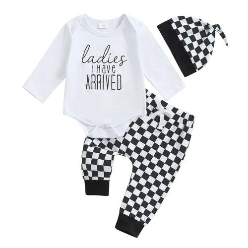 Baby Boy 3Pcs Fall Outfit New To The Crew / Hi I'm New Here / Ladies I – August + Willow
