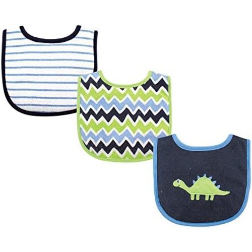 Luvable Friends Unisex Baby Cotton Terry Drooler Bibs with Fiber Filling
