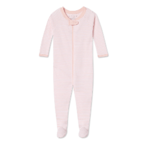 LAKE | Baby | Pima Cotton Pajamas | English Rose Stripe Baby Sleeper