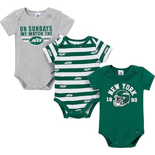 Gerber NFL Baby Boys Nfl 3-pack Onesie Bodysuit