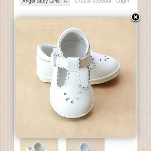 Angel Baby Girls T-Strap Scalloped Perforated Mary Jane – Petit Foot