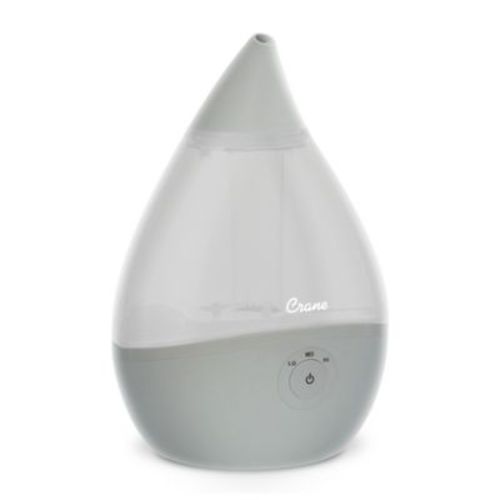 Crane 0.5-Gallon Droplet Ultrasonic Cool Mist Humidifier inGrey - GREY - .5 GALLON