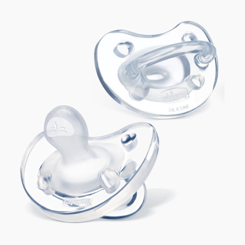 Chicco PhysioForma Soft Silicone Pacifier (2-Pack) - Clear, 0-6 Months