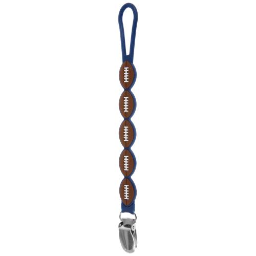 Silicone Football Pacifier Strap, 0.75 x 8.25 inches, Ages 0-18 Months