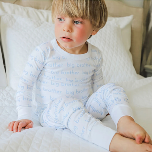 Magnolia Baby Boy Big Brother Print Long Pajamas