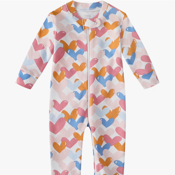 Owlivia Organic Cotton Baby Boy Girl Zip up Sleep N Play, Footless, Long Sleeve