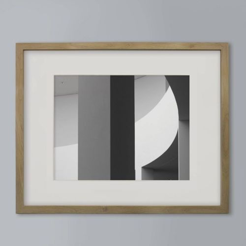16" X 20" Matted To 11" X 14" Thin Gallery Frame Natural - Threshold™: Modern Style, Beveled Acid-free Mat, Mdf Material