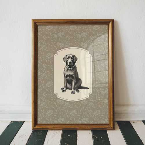 Vintage Style Dog Print Nursery Decor Black Labrador Vintage Style Dog Wall Art Antique Dog Art Sketch Art Animal Printable Wall Decor