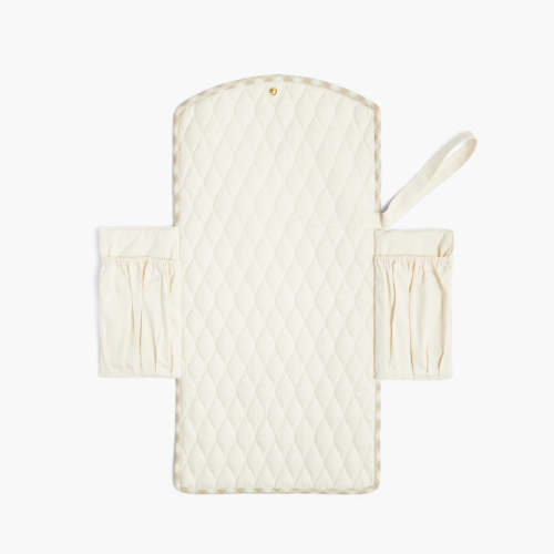 Portable Changing Pad - Beige Gingham | Gooselings