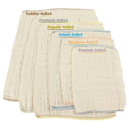 OsoCozy Unbleached Indian Cotton Prefold Cloth Diapers | ClothDiaper.com – ClothDiaper.Com