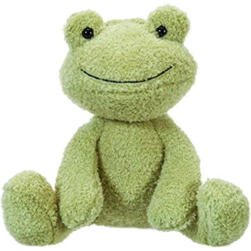 Apricot Lamb Toys Plush Velvet Frog Stuffed Animal Soft Cuddly Perfect for Child (Green Frog,8.5 Inches)