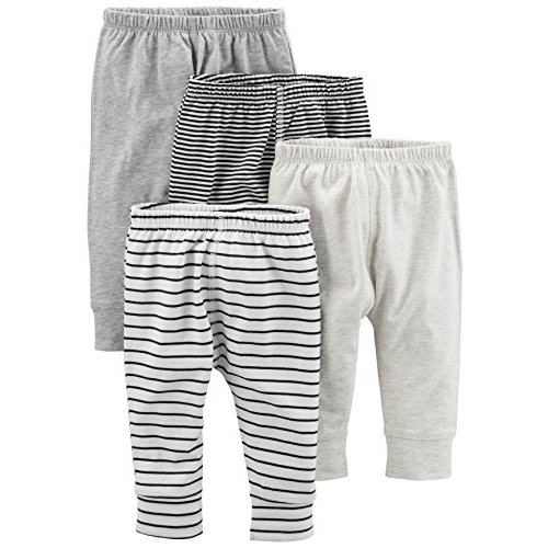 Simple Joys by Carter's Unisex Babies' Cotton Pants, Pack of 4