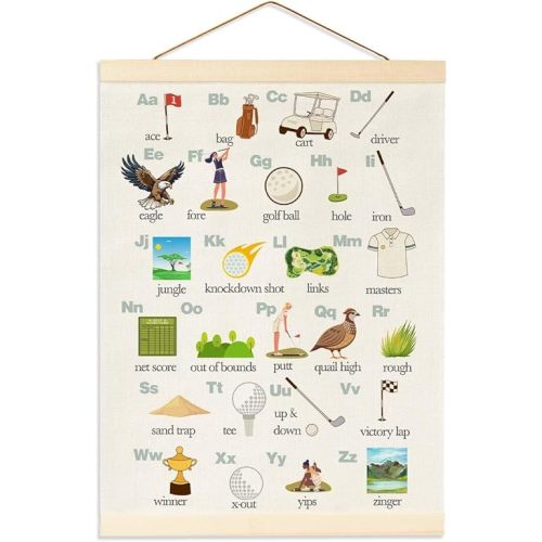 Golf Birthday Gifts for Kids, Golf Wall Decor, Golf Nursery Decor, Golf Gift for Kids, Golf Nursery, Golf Alphbet for Boys Room