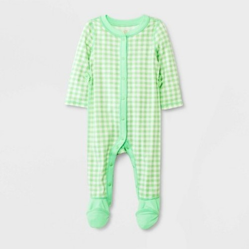 Baby Adaptive Pajama Romper - Cat & Jack™, Color: Green, Size: 3-6M