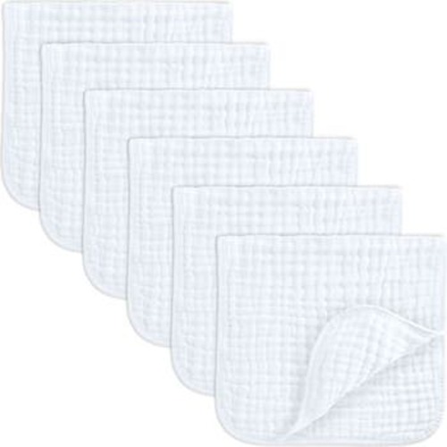 Muslin Burp Cloths - Pack of 6