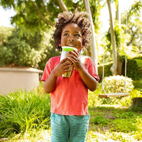 Munchkin® Miracle® 360 Toddler Sippy Cup with Lid, Spill Proof, 10 Ounce, Stainless Steel, Green