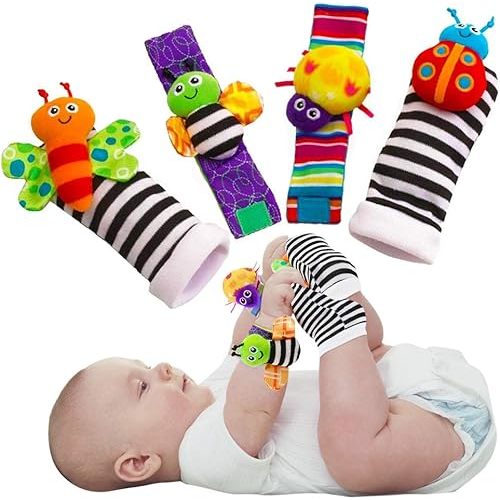 Baby Infant Rattle Socks Toys 3-6 to 12 Months Girl Boy Learning Toy