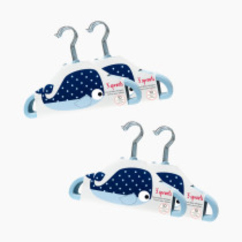 3 Sprouts Hangers - Whale, Blue