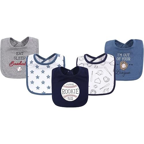 Hudson Baby Unisex BabyCotton Bibs