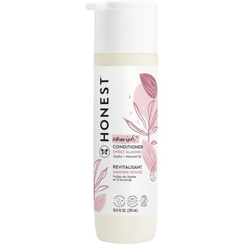 The Honest Company Silicone-Free Conditioner | Gentle for Baby | Naturally Derived, Tear-free, Hypoallergenic | Sweet Almond Nourish, 10 fl oz